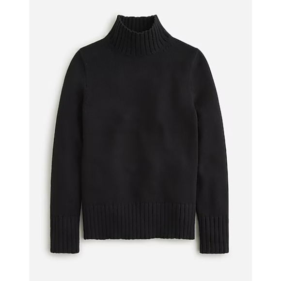 NWOT J. Crew Turtleneck Sweater XXS Black BV362 J.Crew Chunky Knit 90s - Picture 2 of 6